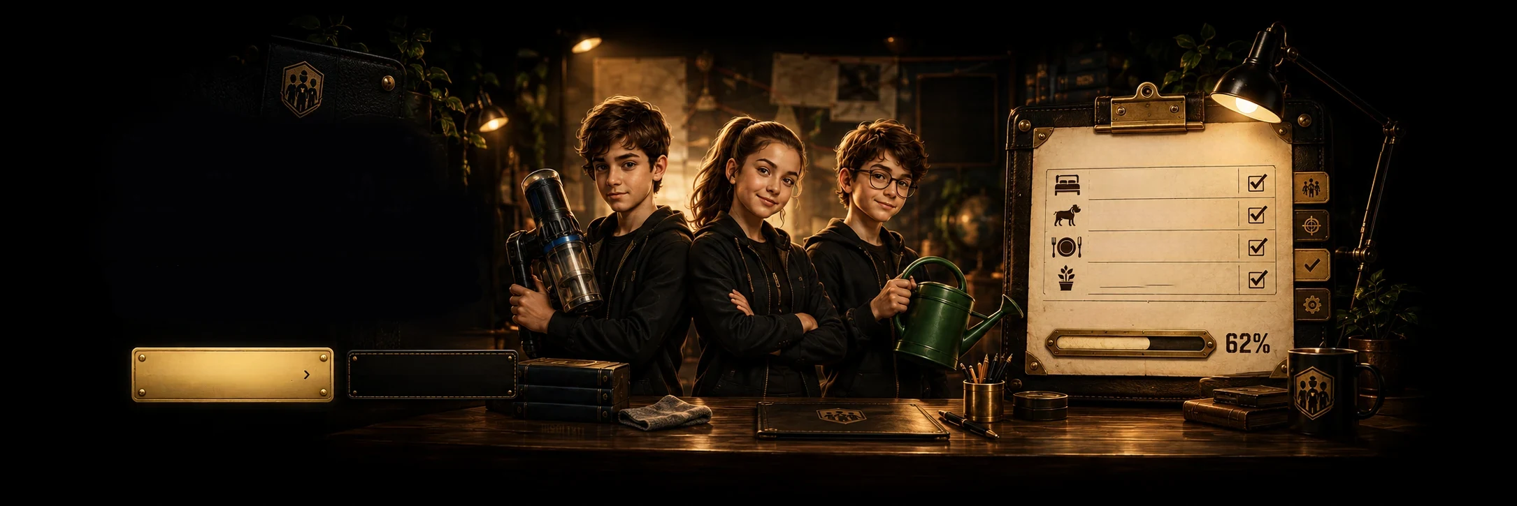 Mach aus deiner Familie ein Team von Agenten. Schluss damit, alles tausendmal zu sagen: die Kinder wissen, was zu tun ist, sie tun es, weil es ein Spiel ist, und wer sich einsetzt, findet es im Taschengeld wieder.